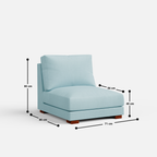 Derek Modular U- Shaped sofa with ottoman - 62" Left Chaise with 34" Ottoman | 123" Middle | 62" Right Chaise with 34" Ottoman