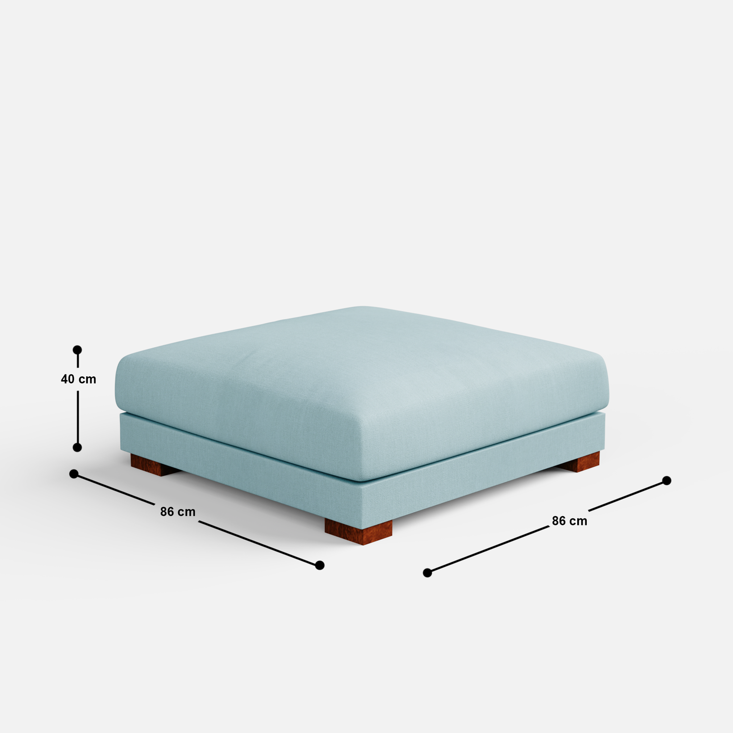 Derek Modular U- Shaped sofa with ottoman - 62" Left Chaise with 34" Ottoman | 123" Middle | 62" Right Chaise with 34" Ottoman