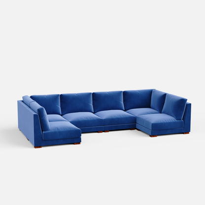 Derek Modular U- Shaped sofa - 62" Left Chaise | 123" Middle | 62" Right Chaise
