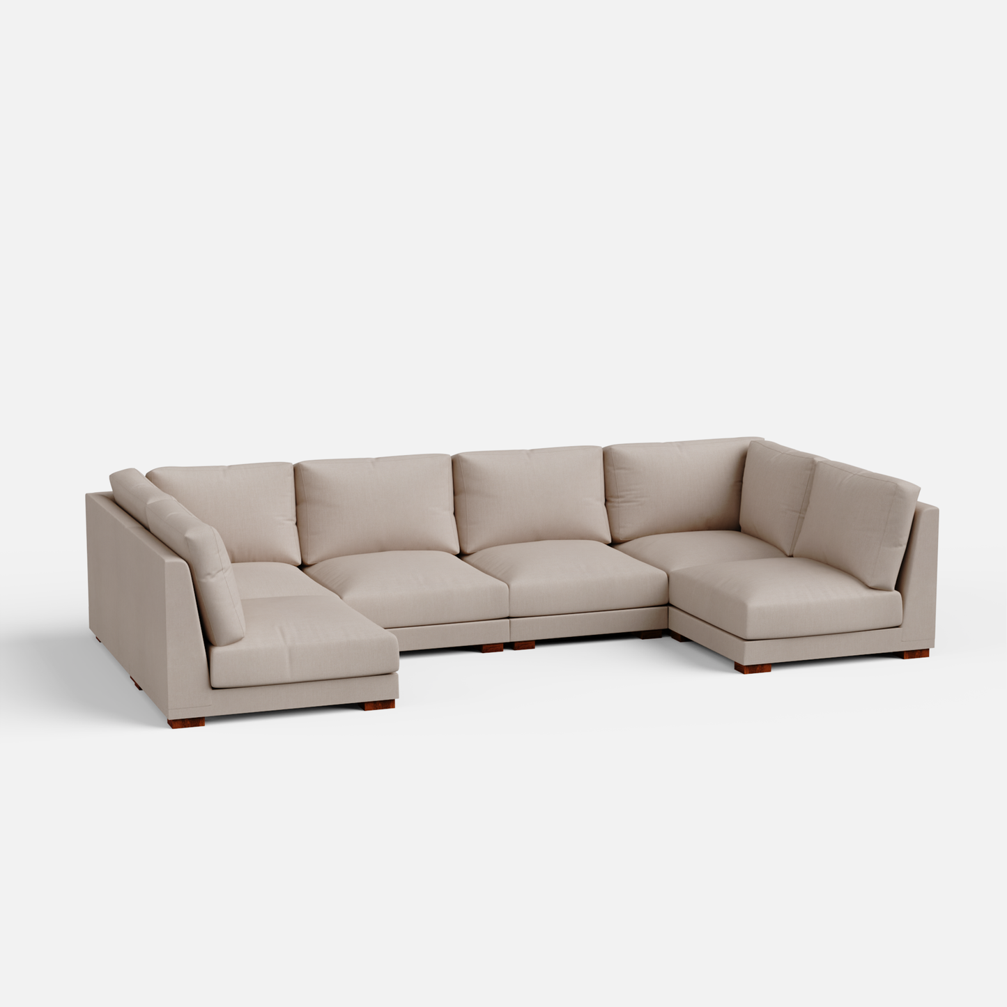 Derek Modular U- Shaped sofa - 62" Left Chaise | 123" Middle | 62" Right Chaise