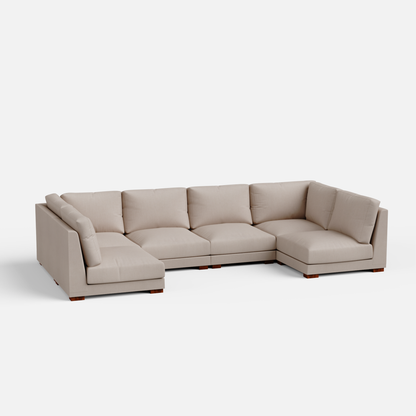 Derek Modular U- Shaped sofa - 62" Left Chaise | 123" Middle | 62" Right Chaise