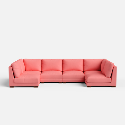 Derek Modular U- Shaped sofa - 62" Left Chaise | 123" Middle | 62" Right Chaise