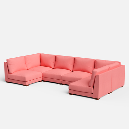 Derek Modular U- Shaped sofa - 62" Left Chaise | 123" Middle | 62" Right Chaise