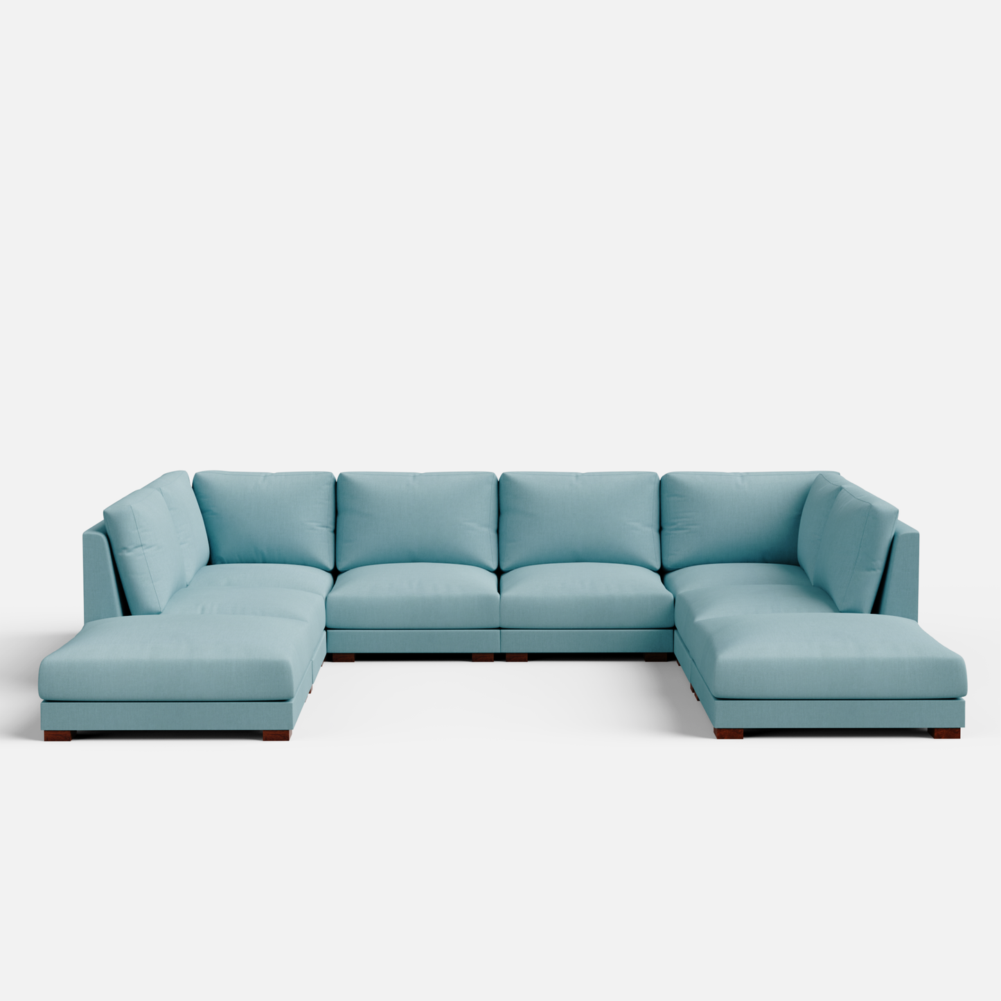 Derek Modular U- Shaped sofa with ottoman - 62" Left Chaise with 34" Ottoman | 123" Middle | 62" Right Chaise with 34" Ottoman