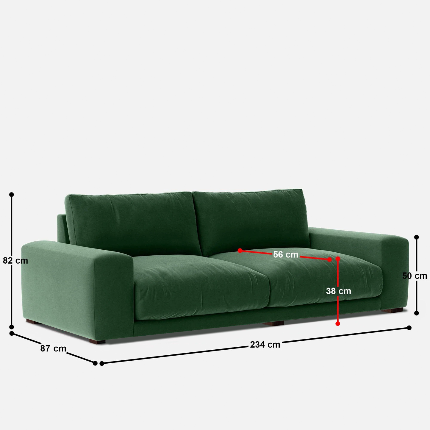 Derek 4 Seater Sofa - 92"