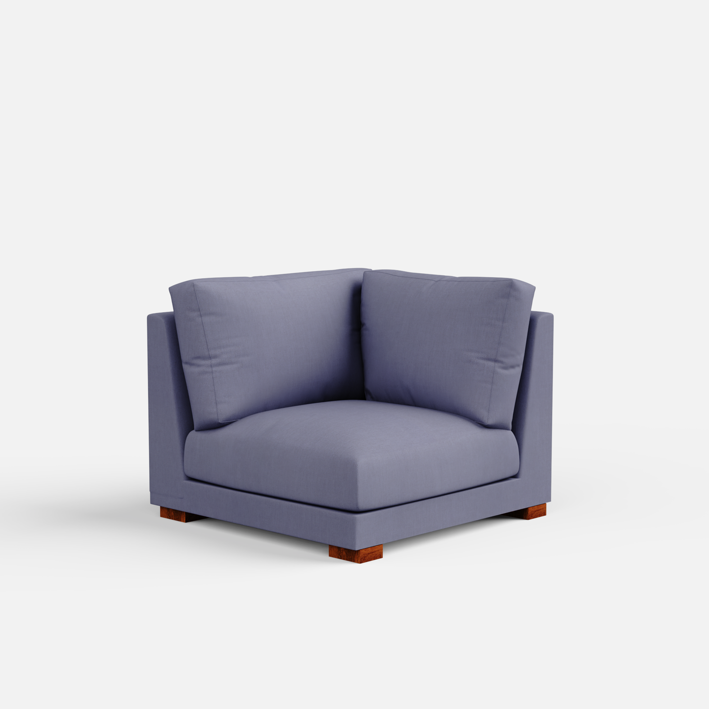 Derek modular right arm 3 seater sofa with ottoman - 133.5"