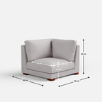 Derek modular right arm 5 seater sofa with ottoman - 127.5" | 61.6" Left chaise with 34" Ottoman