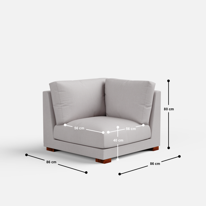 Derek modular right arm 5 seater sofa with ottoman - 127.5" | 61.6" Left chaise with 34" Ottoman