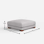 Derek modular right arm 5 seater sofa with ottoman - 127.5" | 61.6" Left chaise with 34" Ottoman