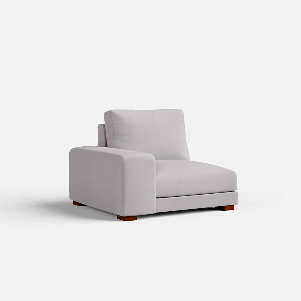Derek modular right arm 5 seater sofa with ottoman - 127.5" | 61.6" Left chaise with 34" Ottoman