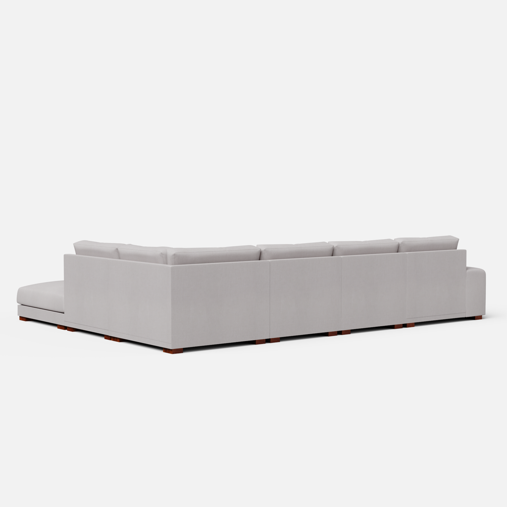 Derek modular right arm 5 seater sofa with ottoman - 127.5" | 61.6" Left chaise with 34" Ottoman