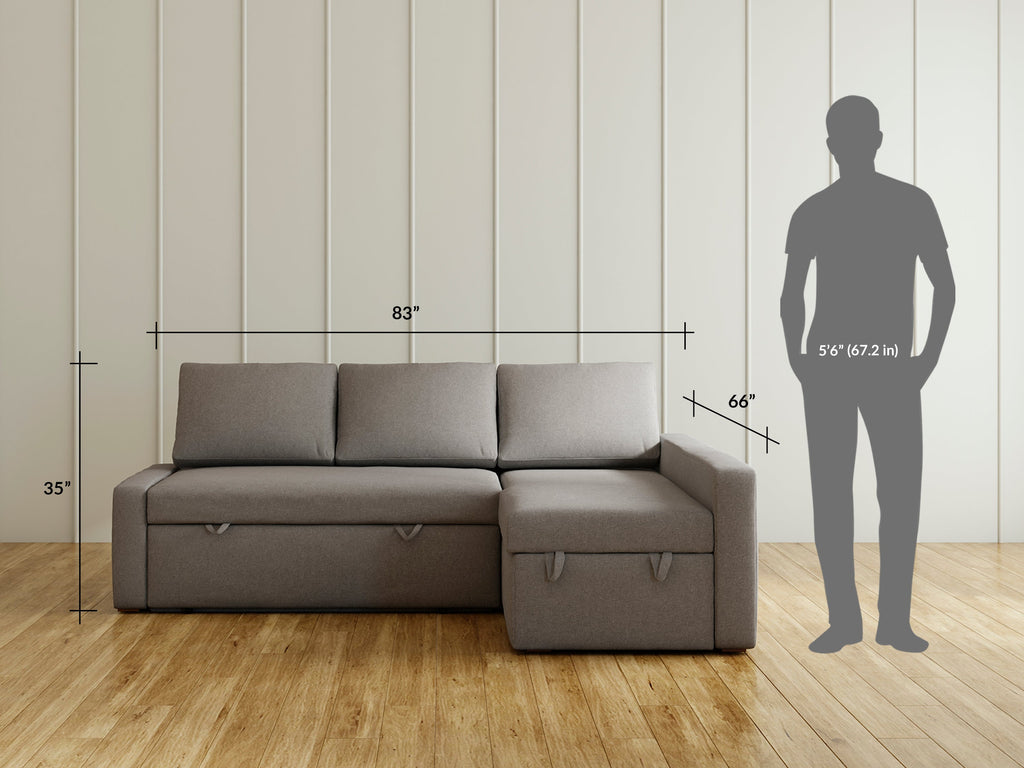 Callie Sofa Cum Bed, Right Aligned