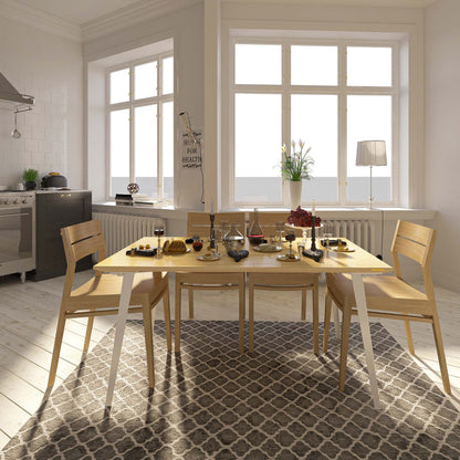 Serenity Dining Table (5x3 feet) - White Oak Veneer