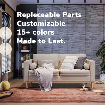 Palo Sofa (Split Seats)| 2.5 Seater (6 feet) | Removable Covers