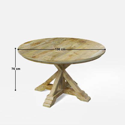 Gable Luxury Round Dining Table - 4 & 6 Seater/All Sizes