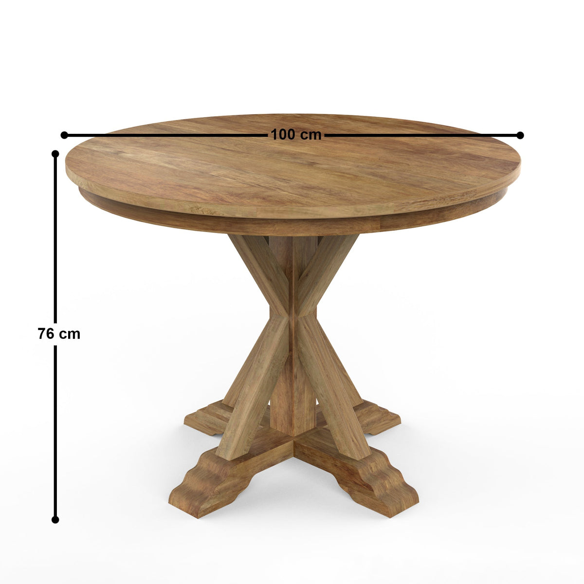 Gable Luxury Round Dining Table - 4 & 6 Seater/All Sizes