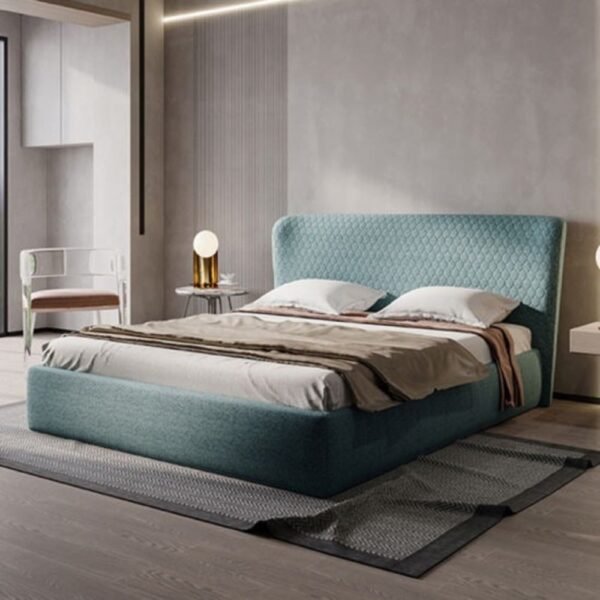 Relleno Upholstered Bed without storage In Suede