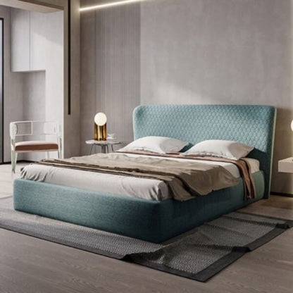 Relleno Upholstered Bed without storage In Suede