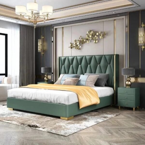 Modern Luxury Upholstered Bed Without Storage In Leatherette