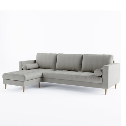 Palo Sofa T | L-Shaped Right Sectional with Chaise (8.25 feet length) | Tufted