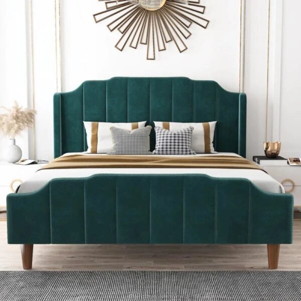 Berlin Upholstered Without Storage Bed In Suede