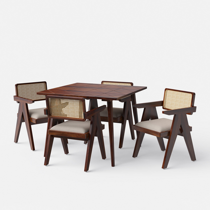 Helena-Pierre Provincial Teak Dining Table Set - 4, 6 Seater - All Sizes