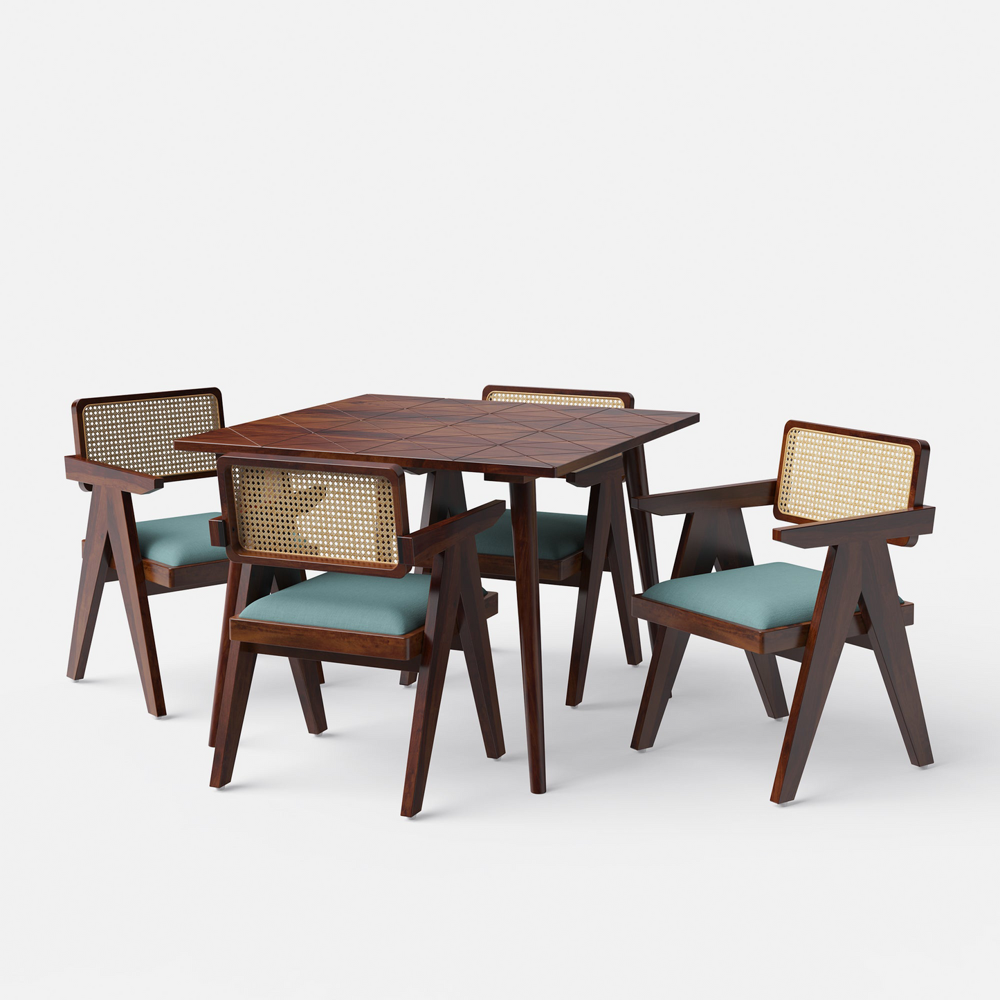 Helena-Pierre Provincial Teak Dining Table Set - 4, 6 Seater - All Sizes