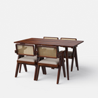 Helena-Pierre Provincial Teak Dining Table Set - 4, 6 Seater - All Sizes