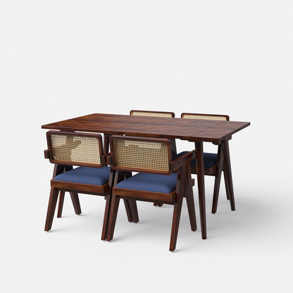 Helena-Pierre Provincial Teak Dining Table Set - 4, 6 Seater - All Sizes