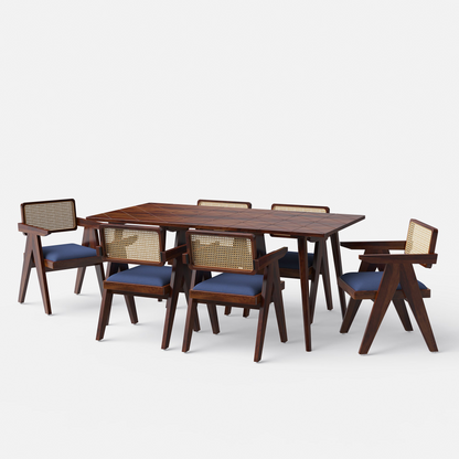 Helena-Pierre Provincial Teak Dining Table Set - 4, 6 Seater - All Sizes