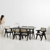 Helena-Pierre Black Dining Table Set - 6 Seater/150 cm