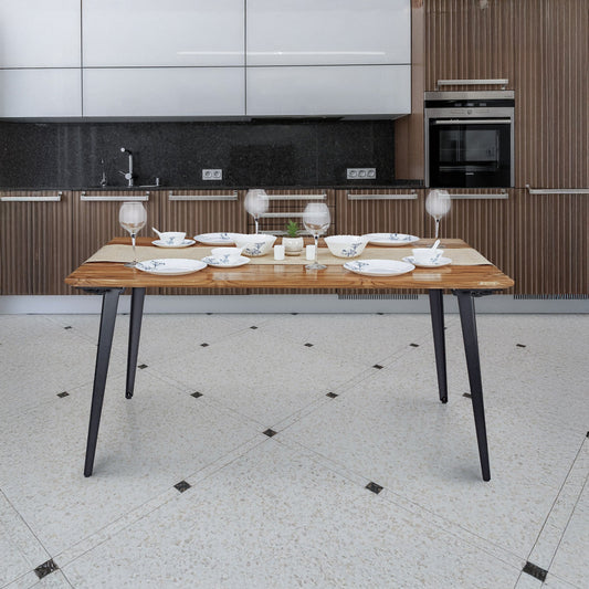 Serenity Table (5x3 feet) - Solid Teak/Walnut/Oak Wood