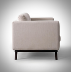 Mid-Century Cotton Sofa With Solid Wood Frame