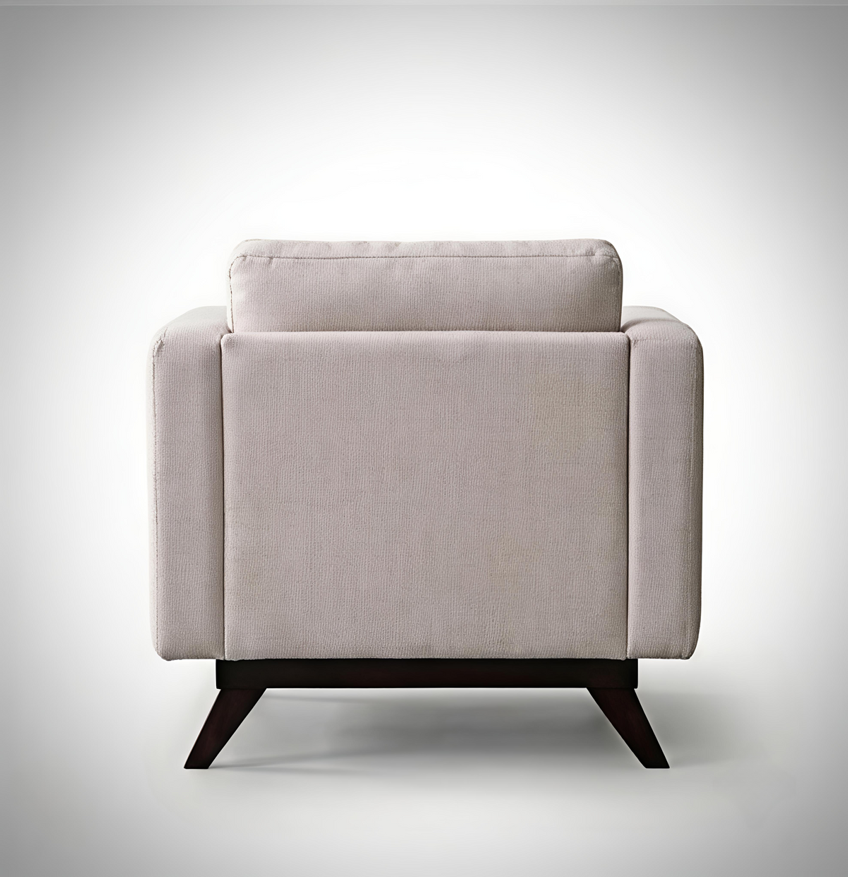 Mid-Century Cotton Sofa With Solid Wood Frame