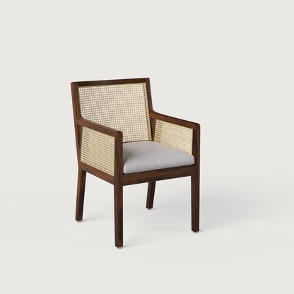 Kipling Contemporary Rattan Style with Rattan - Walnut in Sheesham