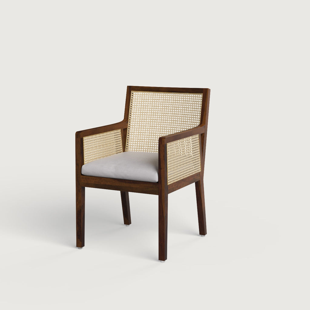 Kipling Contemporary Rattan Style with Rattan - Walnut in Sheesham