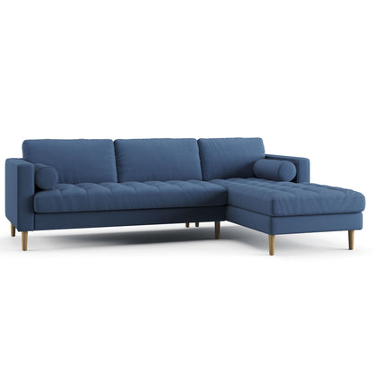 Palo Sofa T | L-Shaped Sectional with Chaise (8.25 feet length) | Tufted