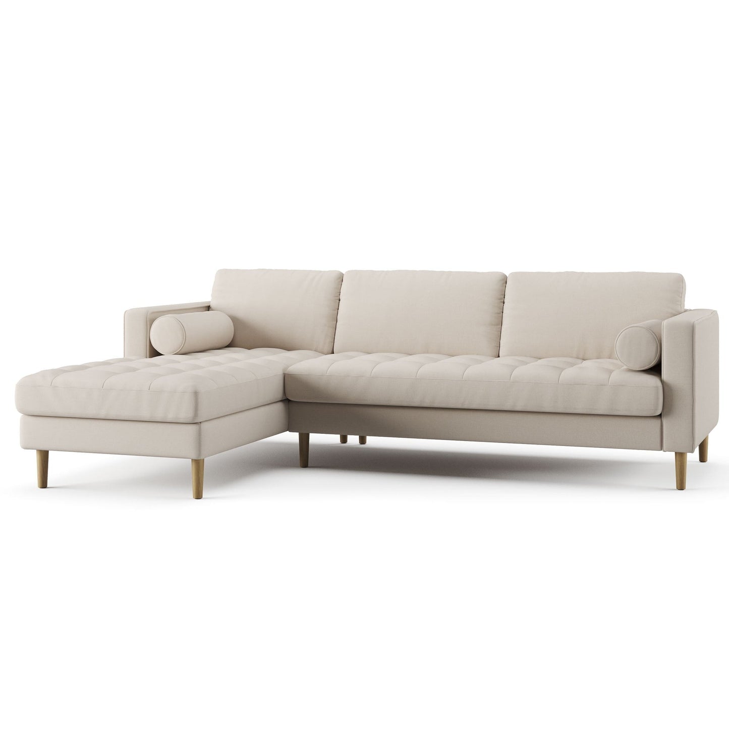 Palo Sofa T | L-Shaped Sectional with Chaise (8.25 feet length) | Tufted