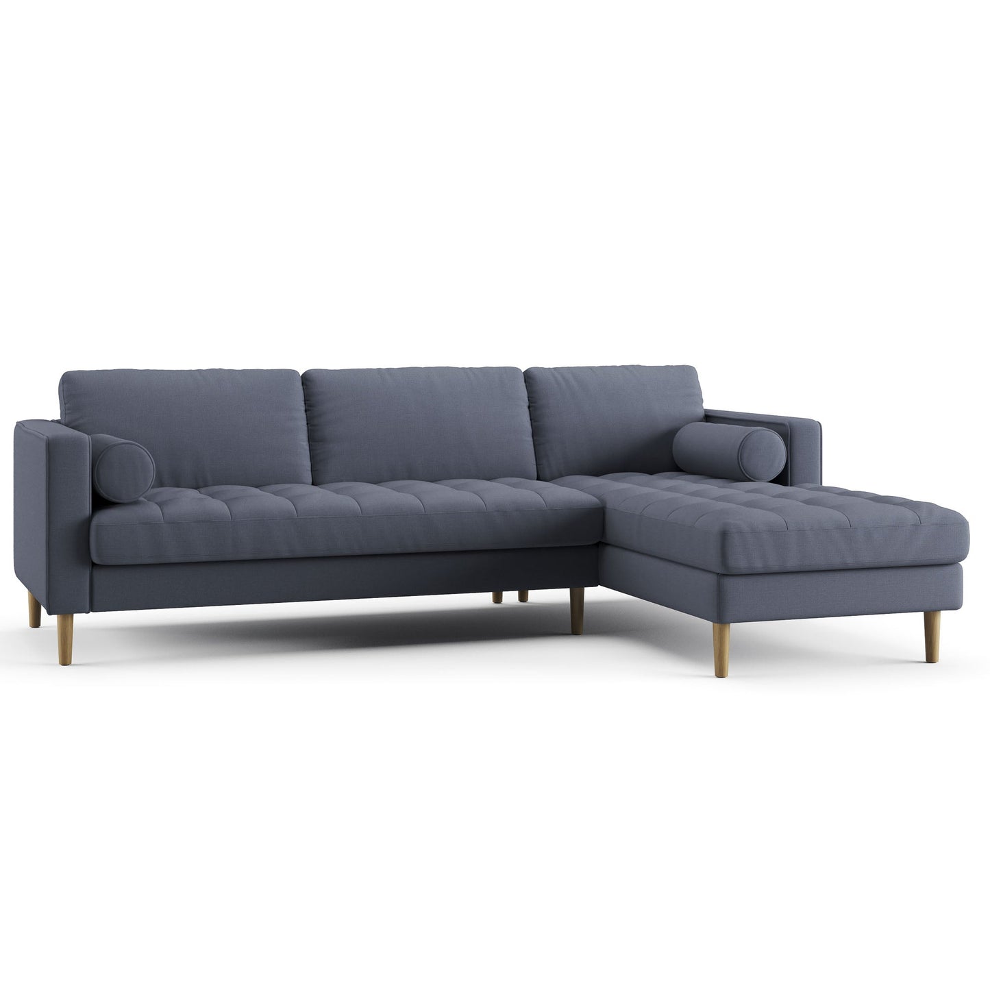 Palo Sofa T | L-Shaped Right Sectional with Chaise (8.25 feet length) | Tufted