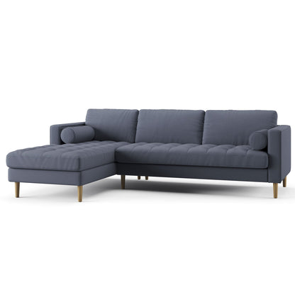 Palo Sofa T | L-Shaped Sectional with Chaise (8.25 feet length) | Tufted