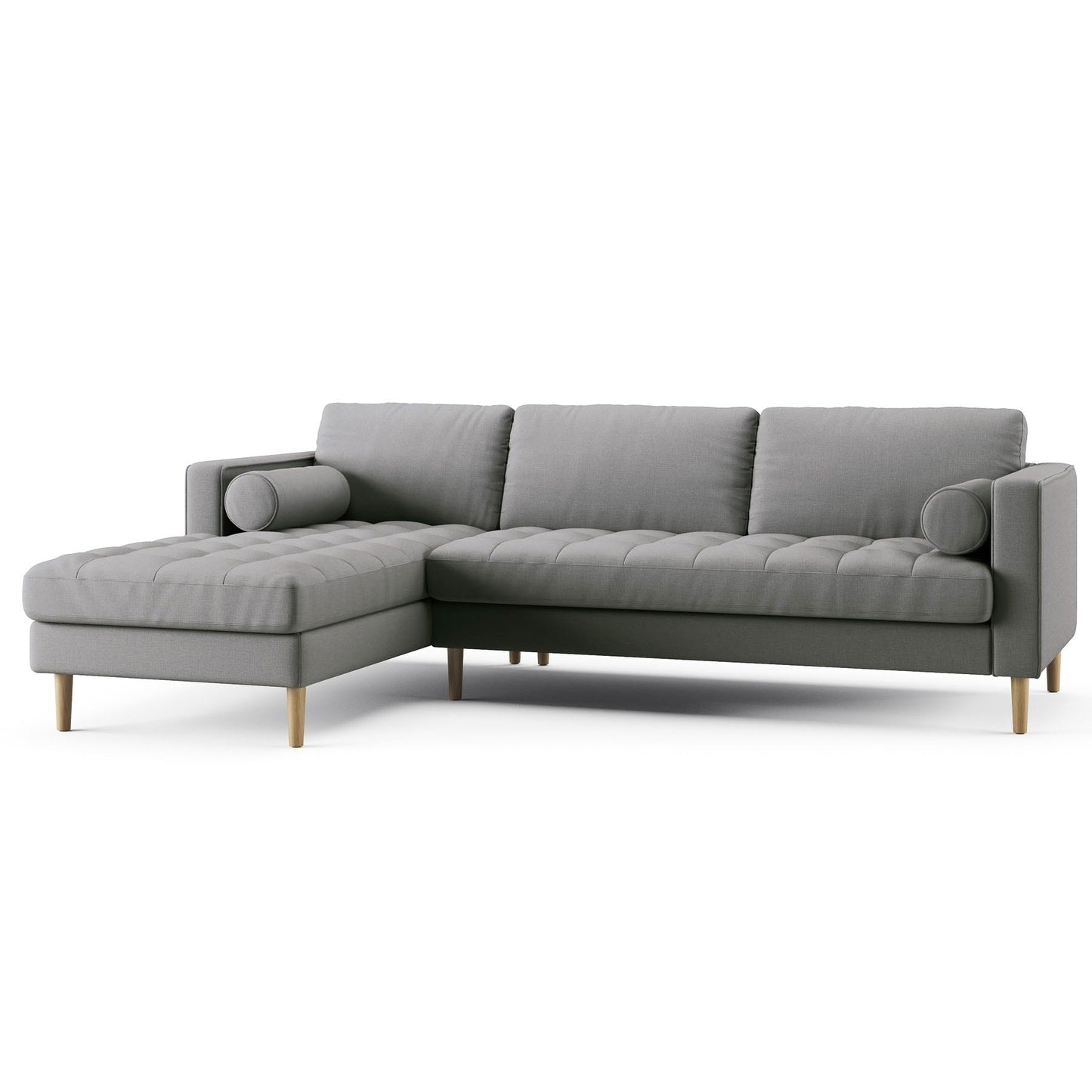 Palo Sofa T | L-Shaped Sectional with Chaise (8.25 feet length) | Tufted