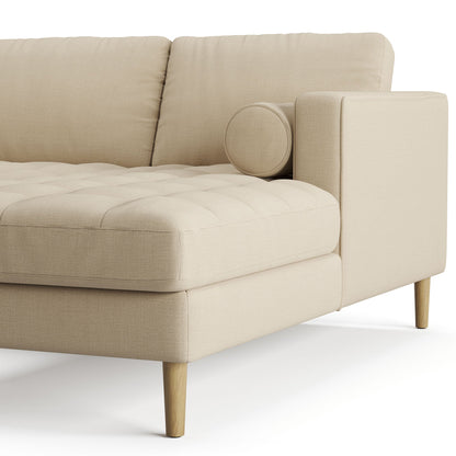 Palo Sofa T | L-Shaped Right Sectional with Chaise (8.25 feet length) | Tufted