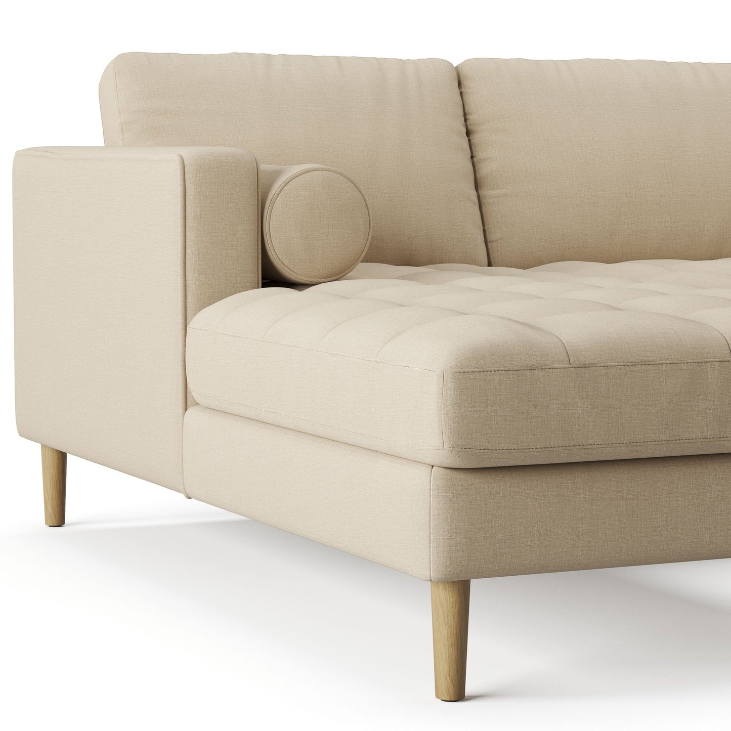 Palo Sofa T | L-Shaped Sectional with Chaise (8.25 feet length) | Tufted