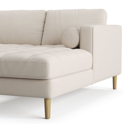 Palo Sofa T | L-Shaped Sectional with Chaise (8.25 feet length) | Tufted