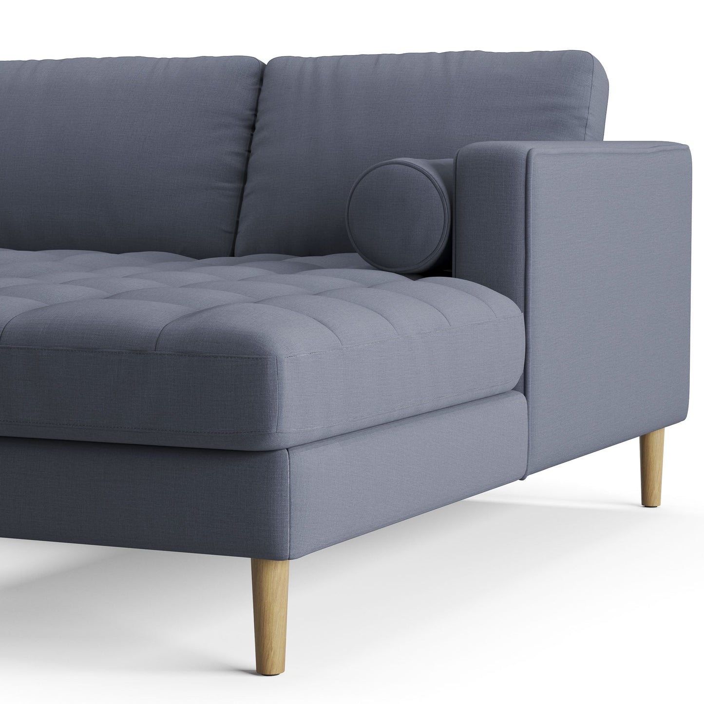 Palo Sofa T | L-Shaped Sectional with Chaise (8.25 feet length) | Tufted
