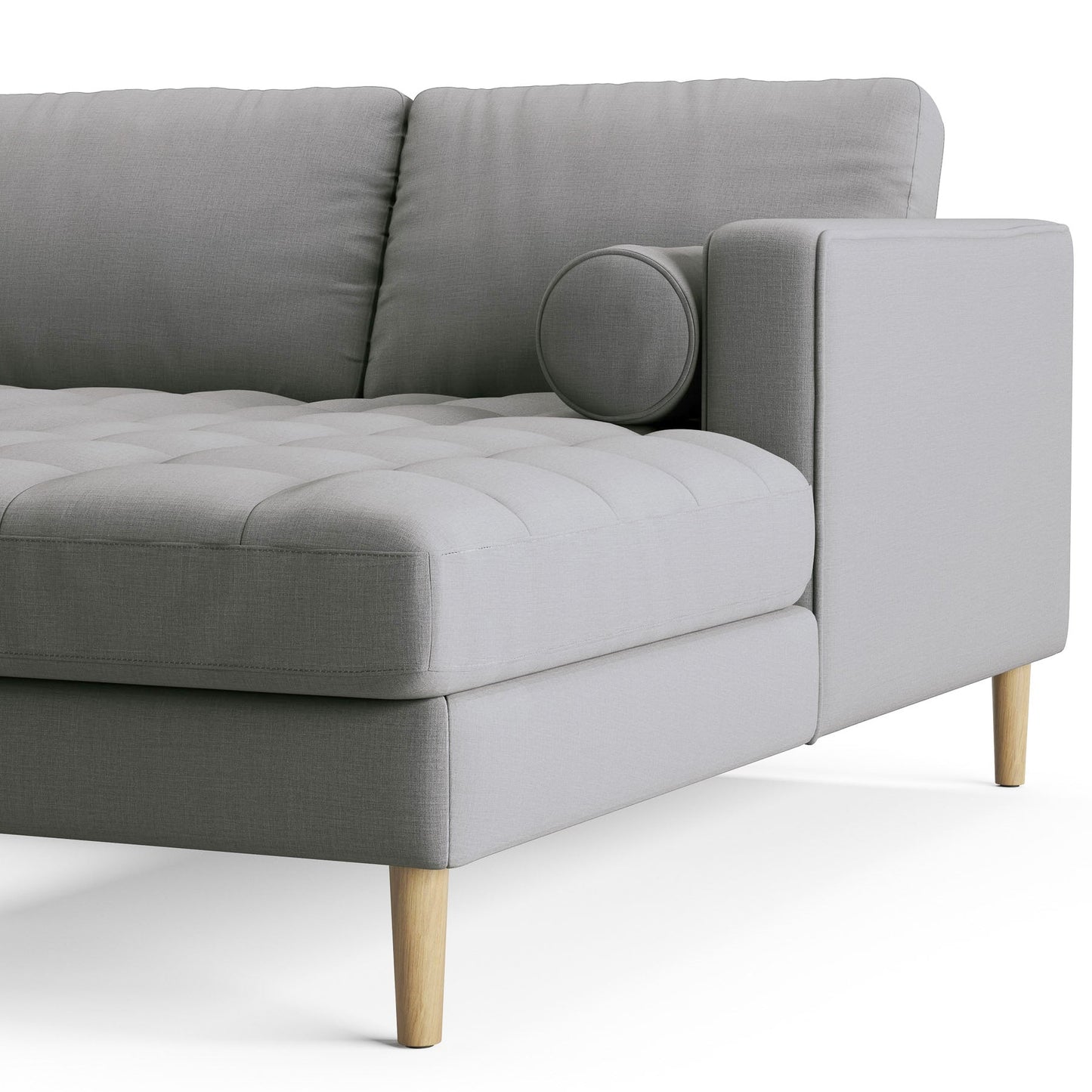 Palo Sofa T | L-Shaped Right Sectional with Chaise (8.25 feet length) | Tufted