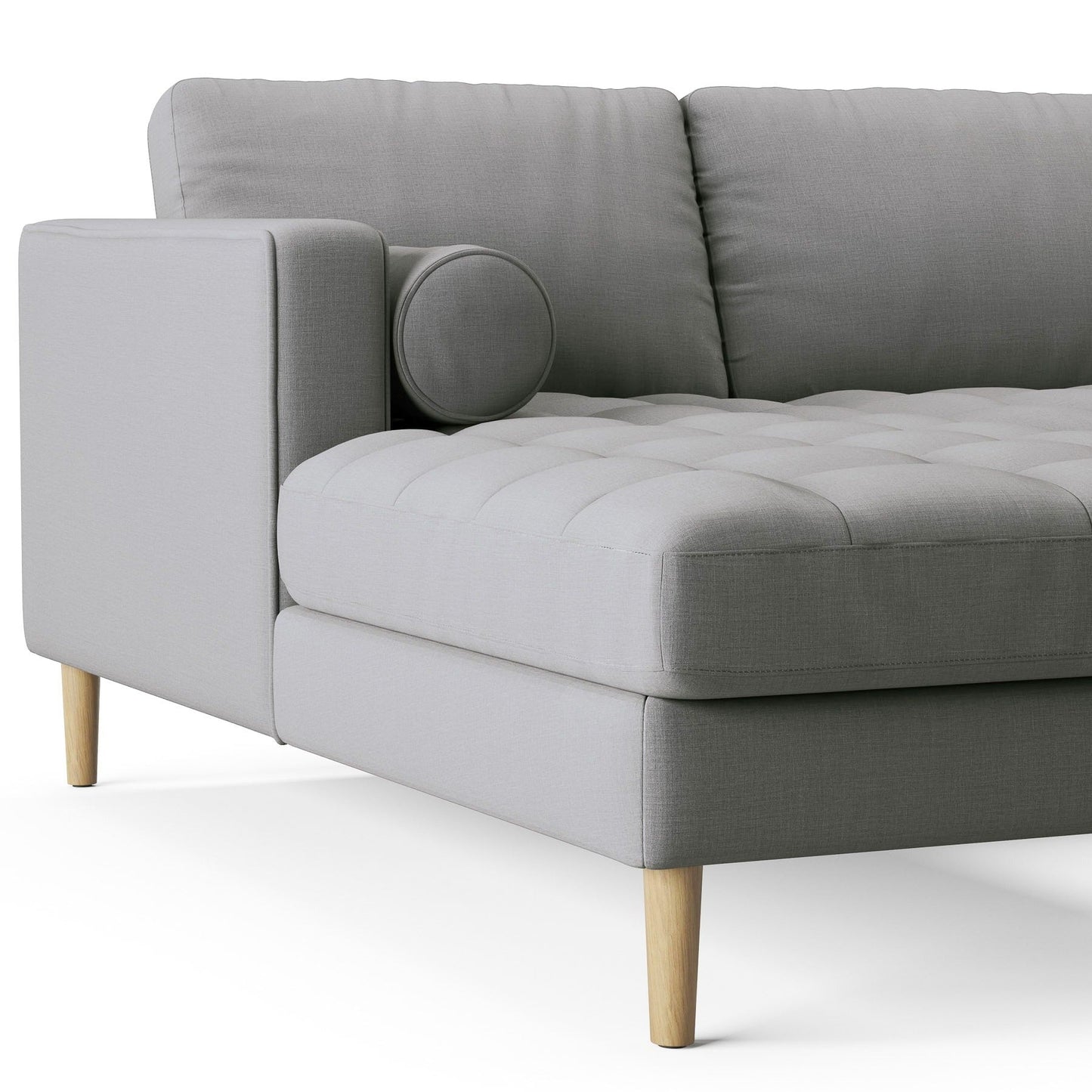 Palo Sofa T | L-Shaped Right Sectional with Chaise (8.25 feet length) | Tufted