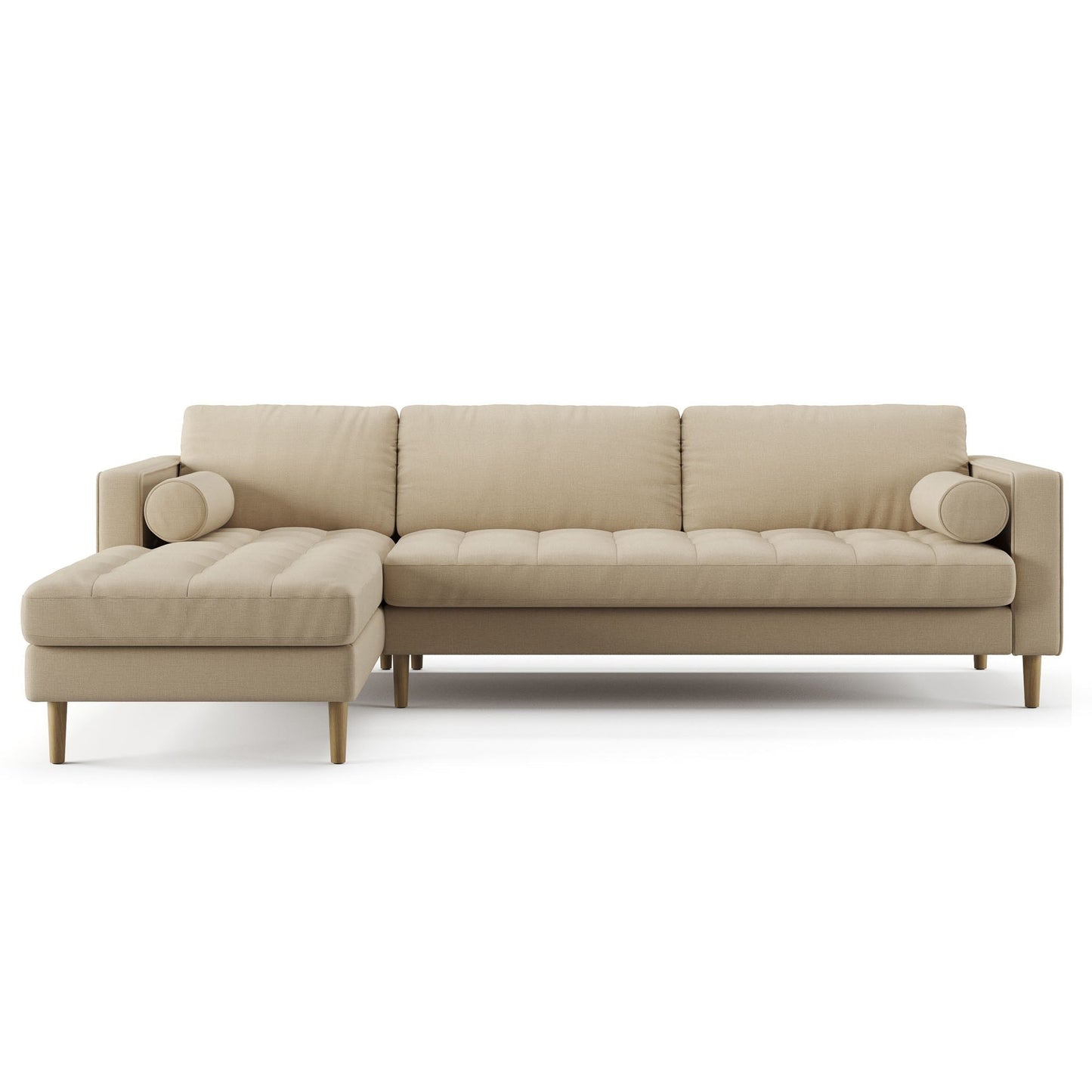 Palo Sofa T | L-Shaped Right Sectional with Chaise (8.25 feet length) | Tufted