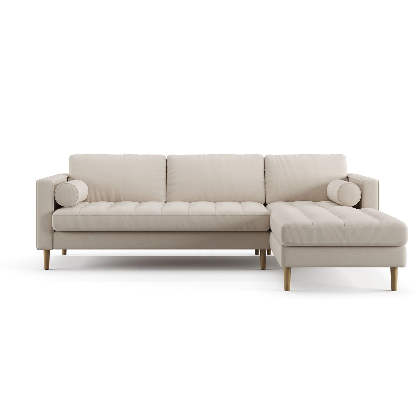 Palo Sofa T | L-Shaped Right Sectional with Chaise (8.25 feet length) | Tufted