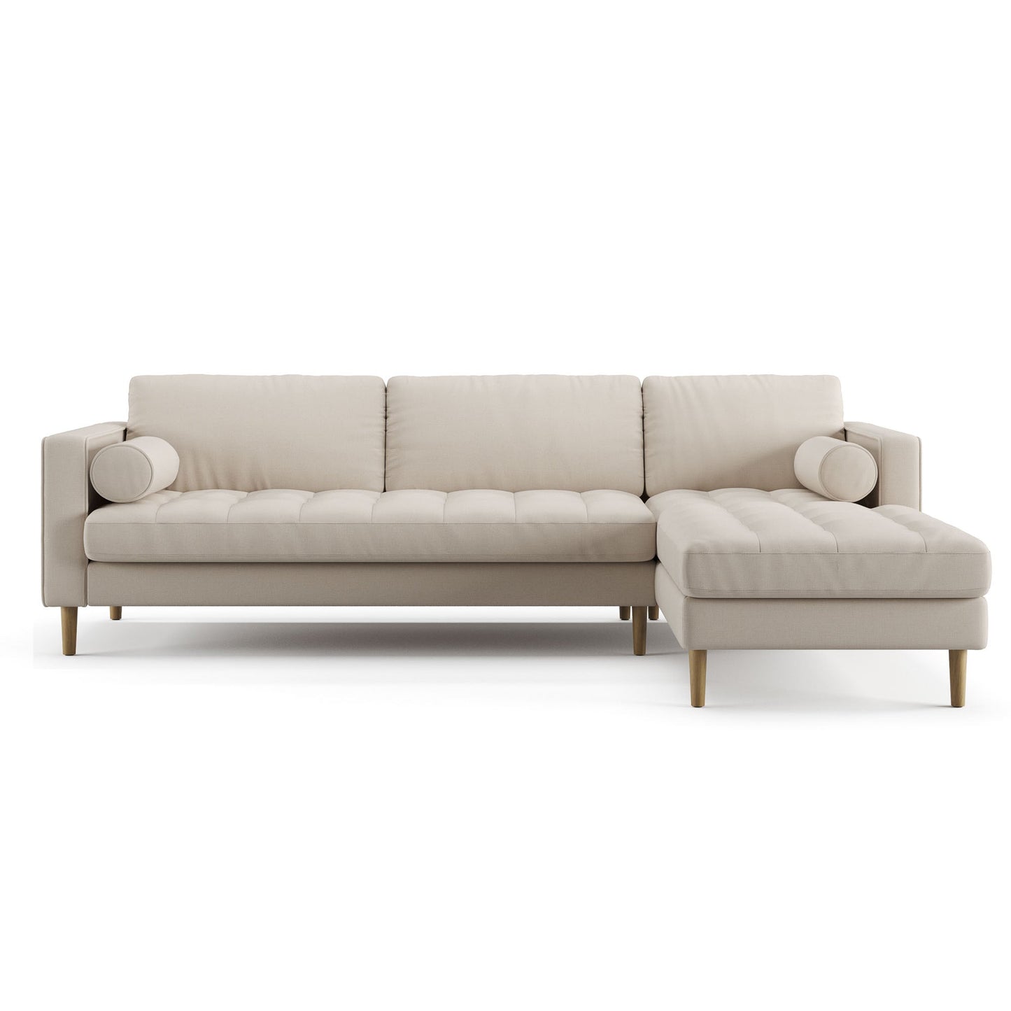 Palo Sofa T | L-Shaped Right Sectional with Chaise (8.25 feet length) | Tufted